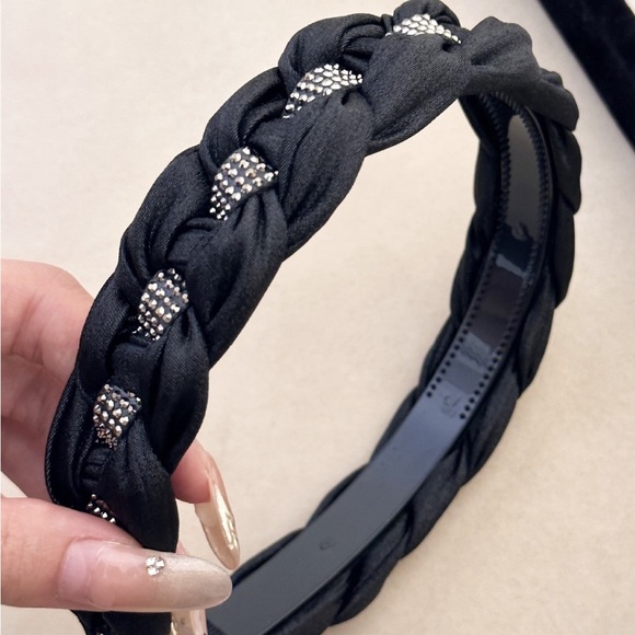 Rhinestone Braided Wide Headband - Picture 7 of 7